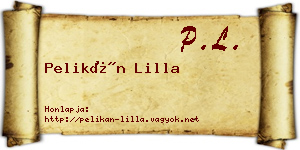 Pelikán Lilla névjegykártya