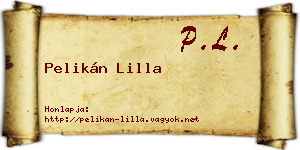 Pelikán Lilla névjegykártya